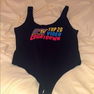 Black and Neon Bodysuit